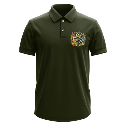 Drifit Polo Shirt: Flaming Darts (Front Only)