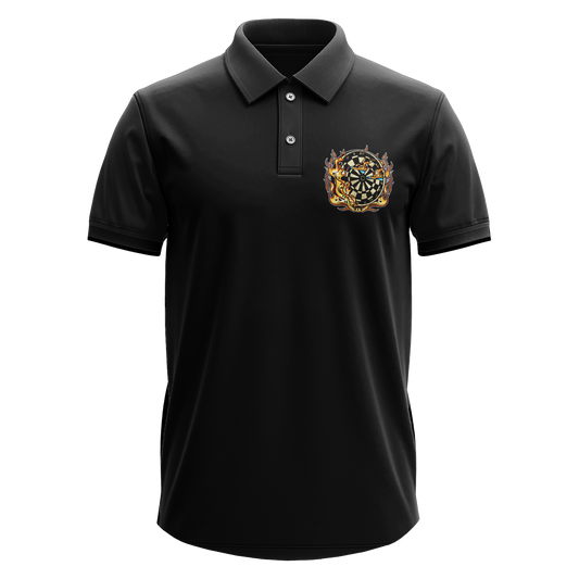 Drifit Polo Shirt: Flaming Darts (Front Only)