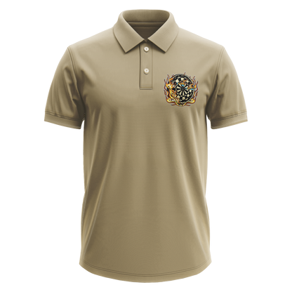 Drifit Polo Shirt: Flaming Darts (Front Only)