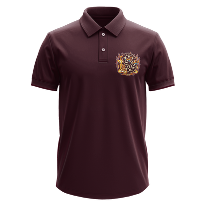 Drifit Polo Shirt: Flaming Darts (Front Only)