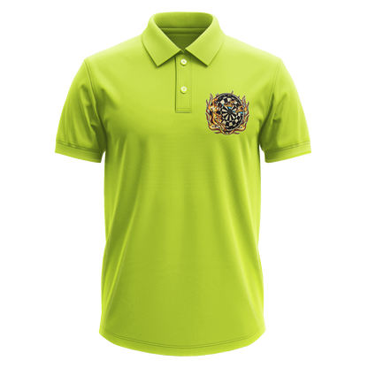 Drifit Polo Shirt: Flaming Darts (Front Only)