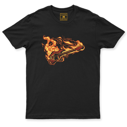 C. Spandex Shirt: Flaming Guitar