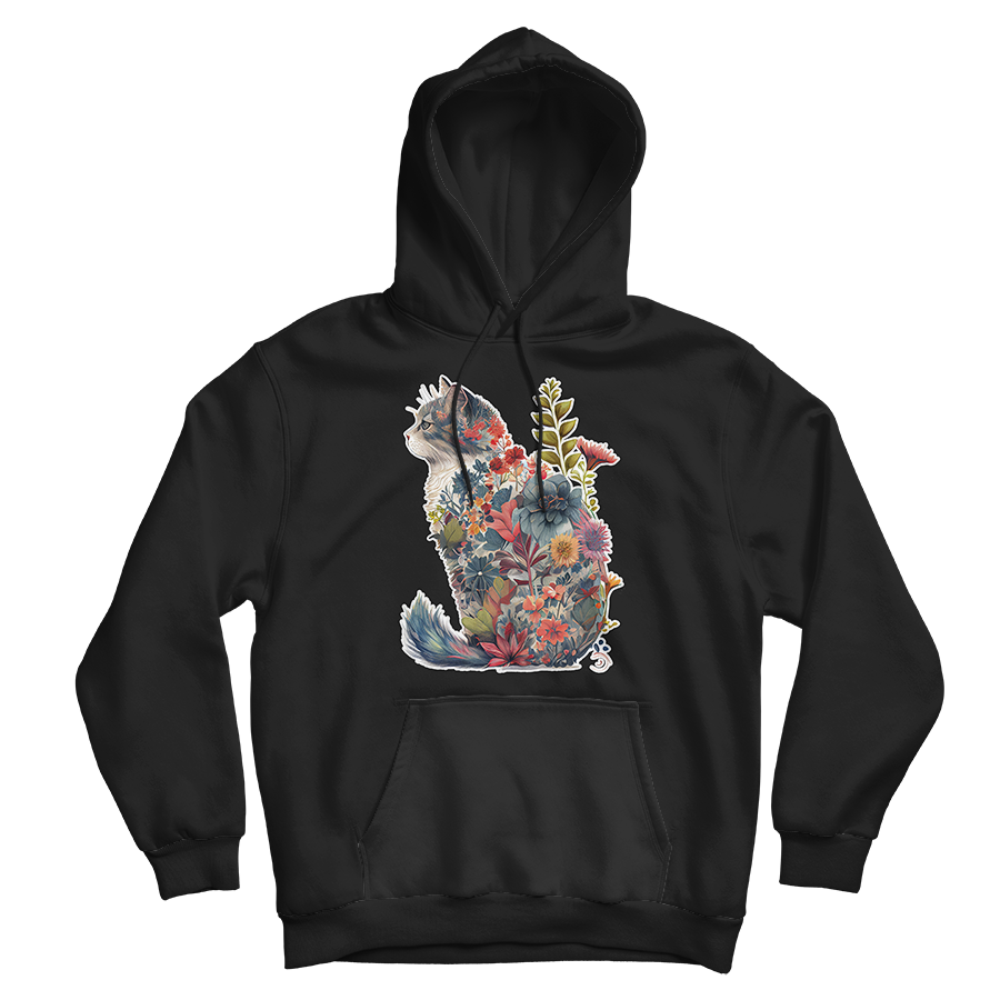 Floral Cat Hoodie