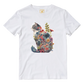 Cotton Shirt: Floral Cat