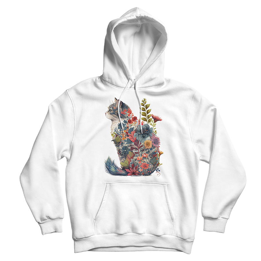 Floral Cat Hoodie