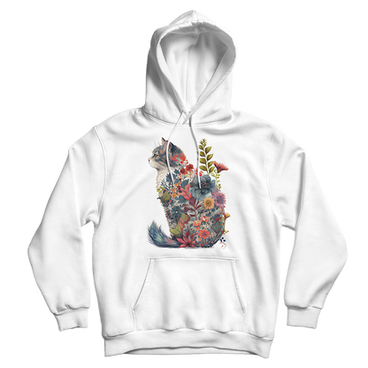 Floral Cat Hoodie