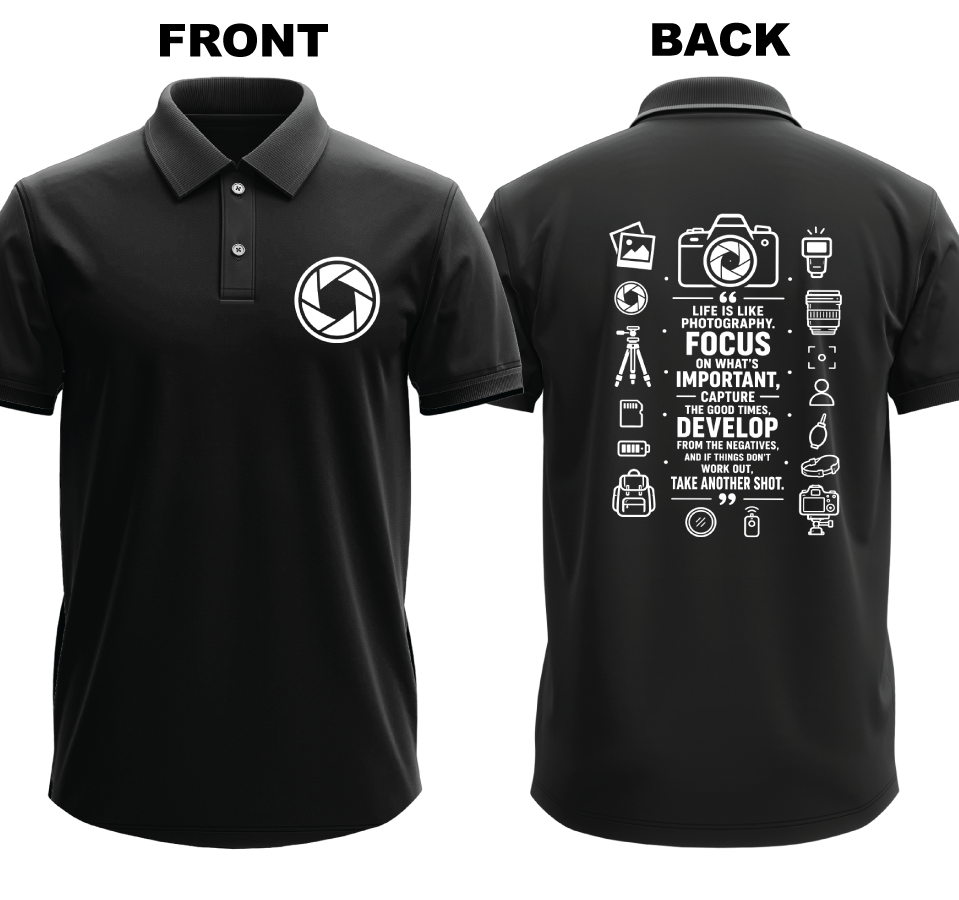 Drifit Polo Shirt: Focus Important (Front & Back)
