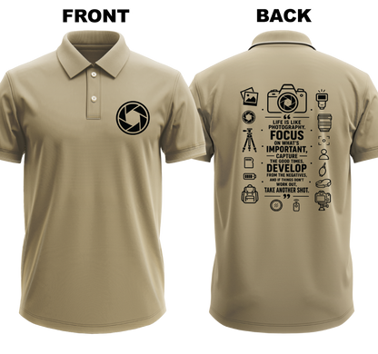 Drifit Polo Shirt: Focus Important (Front & Back)