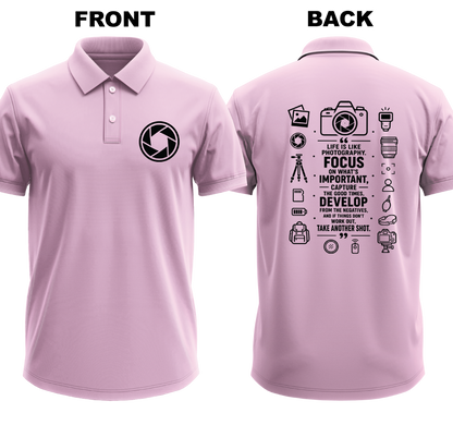 Drifit Polo Shirt: Focus Important (Front & Back)