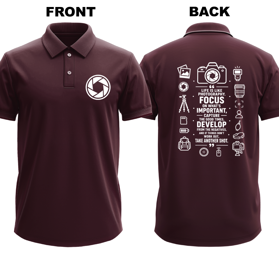 Drifit Polo Shirt: Focus Important (Front & Back)