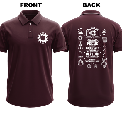 Drifit Polo Shirt: Focus Important (Front & Back)