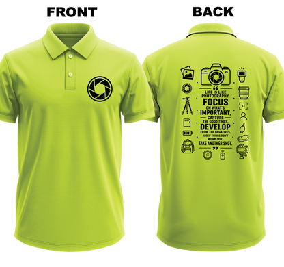 Drifit Polo Shirt: Focus Important (Front & Back)