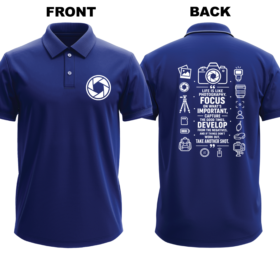 Drifit Polo Shirt: Focus Important (Front & Back)
