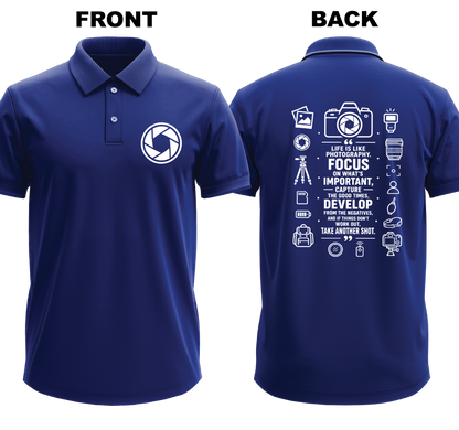Drifit Polo Shirt: Focus Important (Front & Back)