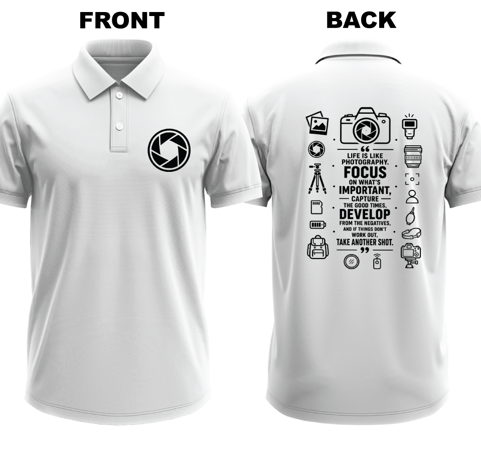 Drifit Polo Shirt: Focus Important (Front & Back)