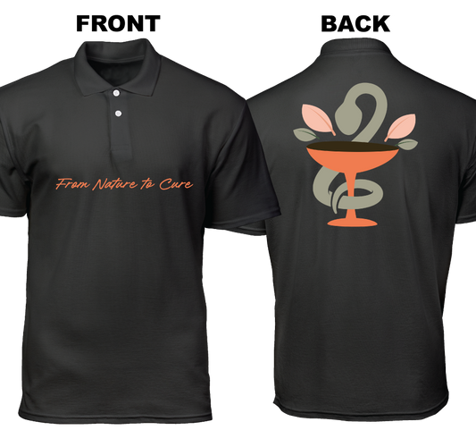Cotton Polo Shirt: From Nature to Cure (Front and Back)