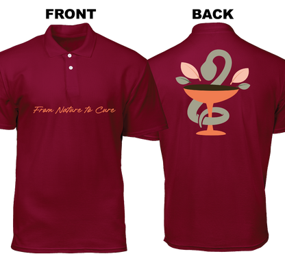 Cotton Polo Shirt: From Nature to Cure (Front and Back)