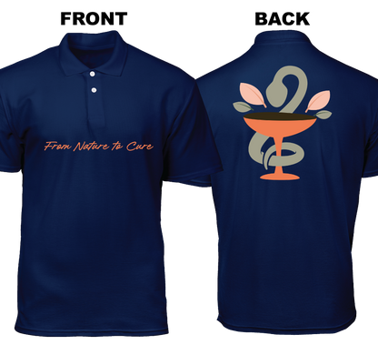 Cotton Polo Shirt: From Nature to Cure (Front and Back)