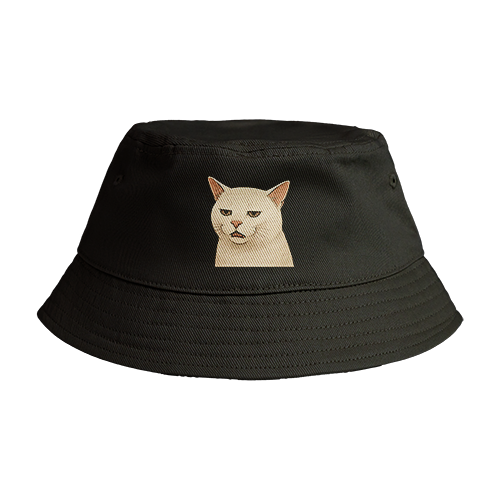Reversible Bucket Hat: Frustrated Cat