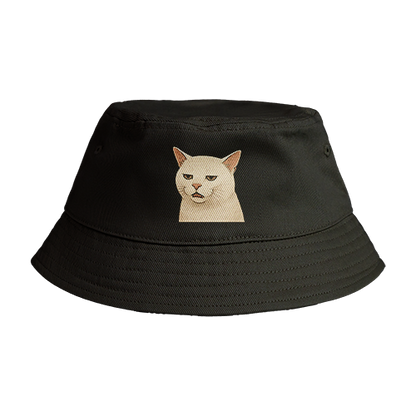 Reversible Bucket Hat: Frustrated Cat