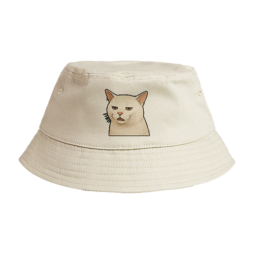 Reversible Bucket Hat: Frustrated Cat