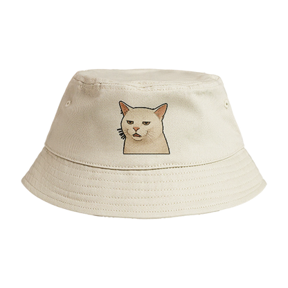 Reversible Bucket Hat: Frustrated Cat