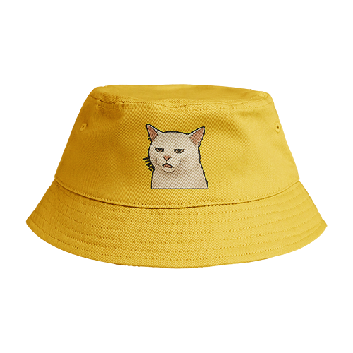 Reversible Bucket Hat: Frustrated Cat