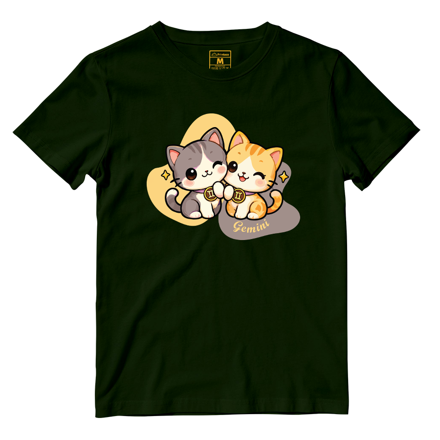 Cotton Shirt: Gemini Cartoon