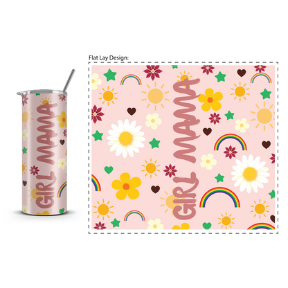 20oz. Slim Tumbler: Girl Mama