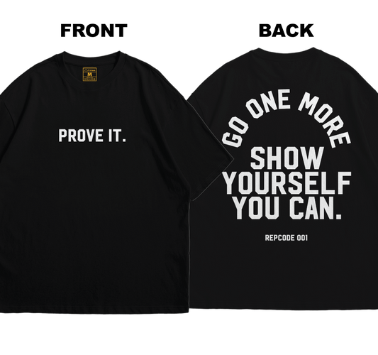 Premium Oversized Cotton Shirt: Go One More (Front and Back)