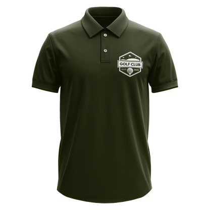 Drifit Polo Shirt: Golf Club Est. 2025 Classic Shield pocket