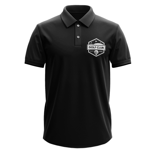 Drifit Polo Shirt: Golf Club Est. 2025 Classic Shield pocket