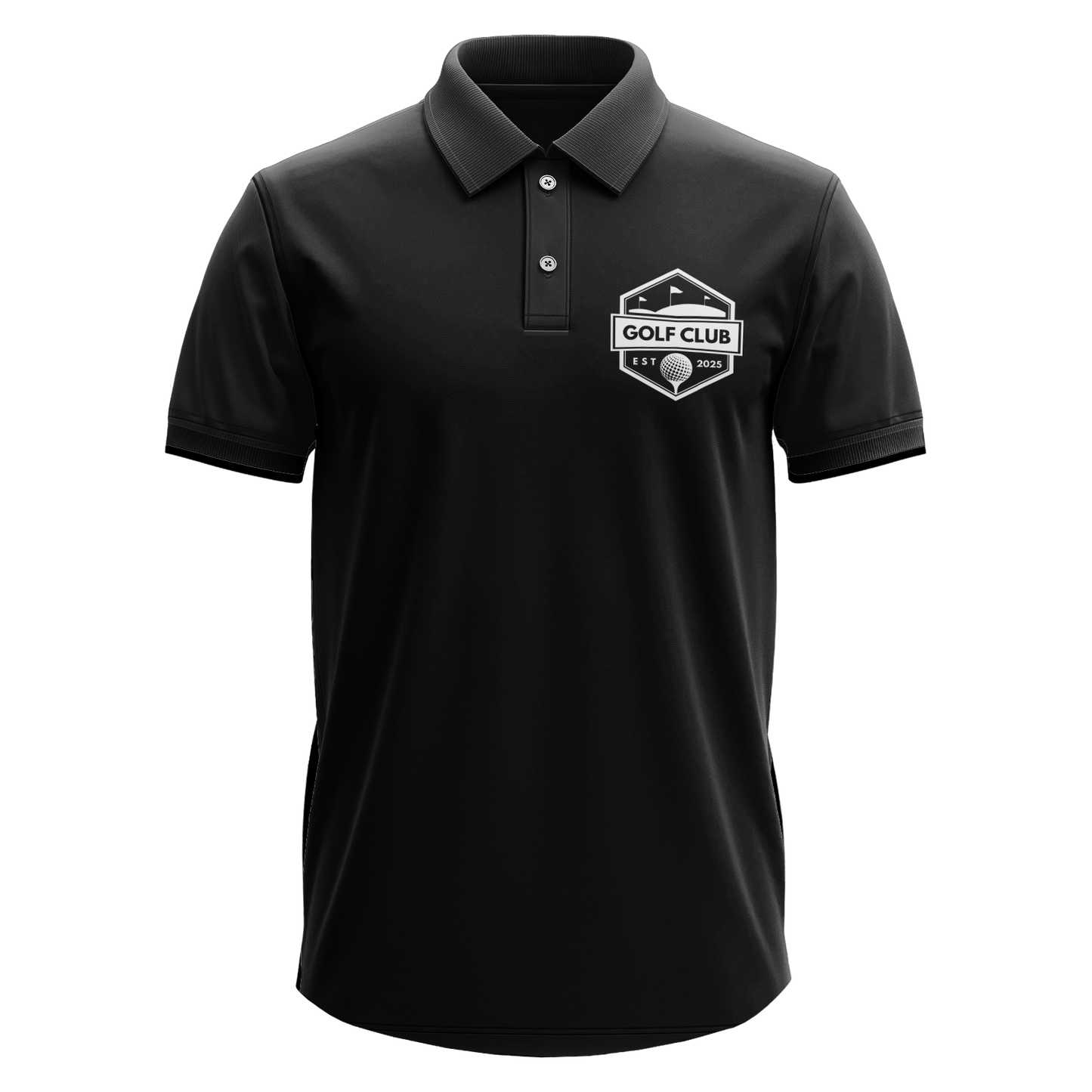 Drifit Polo Shirt: Golf Club Est. 2025 Classic Shield pocket