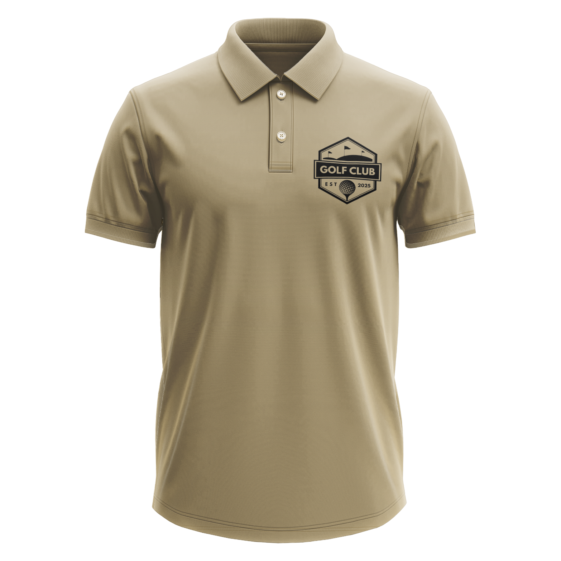 Drifit Polo Shirt: Golf Club Est. 2025 Classic Shield pocket