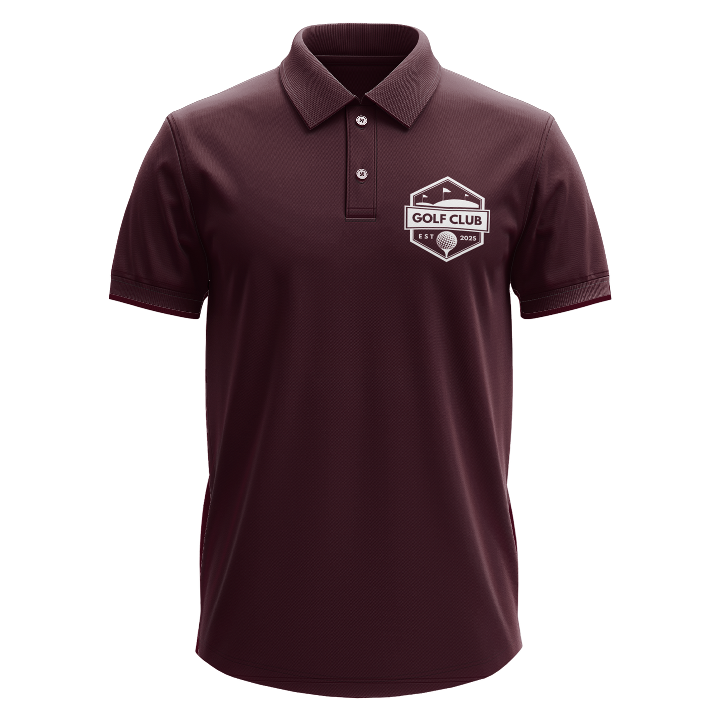 Drifit Polo Shirt: Golf Club Est. 2025 Classic Shield pocket