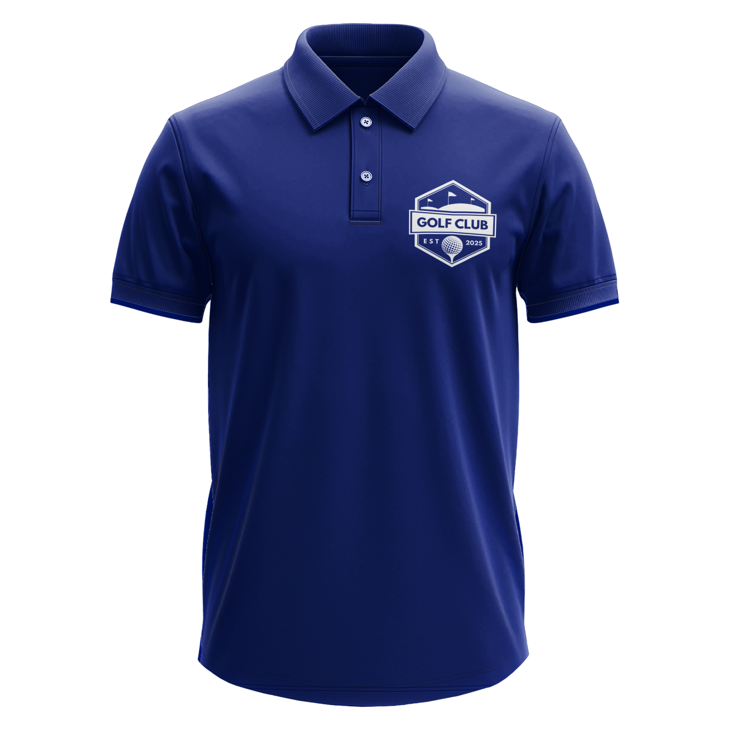 Drifit Polo Shirt: Golf Club Est. 2025 Classic Shield pocket