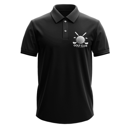 Drifit Polo Shirt: Golf Club Est. 2025 Crossed Clubs pocket