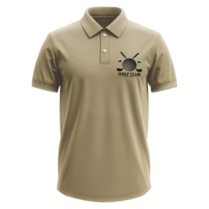Drifit Polo Shirt: Golf Club Est. 2025 Crossed Clubs pocket