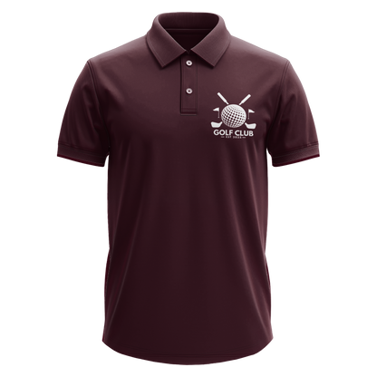 Drifit Polo Shirt: Golf Club Est. 2025 Crossed Clubs pocket