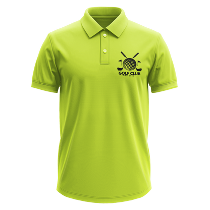 Drifit Polo Shirt: Golf Club Est. 2025 Crossed Clubs pocket