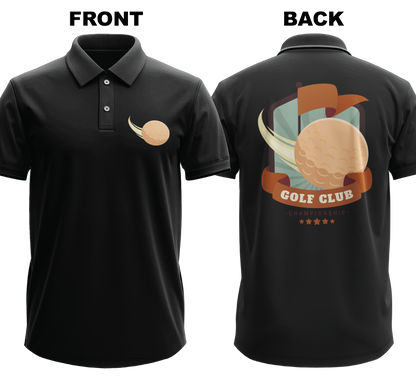 Drifit Polo Shirt: Golf club  (Front & Back)