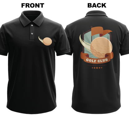 Drifit Polo Shirt: Golf club  (Front & Back)