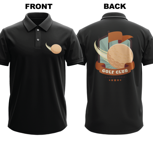 Drifit Polo Shirt: Golf club  (Front & Back)