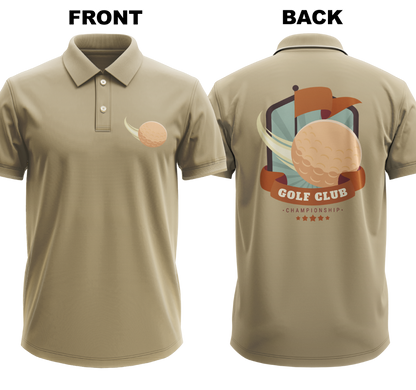 Drifit Polo Shirt: Golf club  (Front & Back)