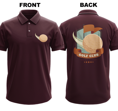Drifit Polo Shirt: Golf club  (Front & Back)