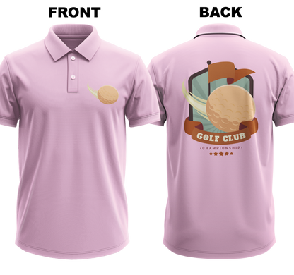 Drifit Polo Shirt: Golf club  (Front & Back)