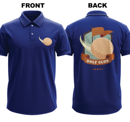 Drifit Polo Shirt: Golf club  (Front & Back)