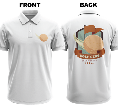 Drifit Polo Shirt: Golf club  (Front & Back)