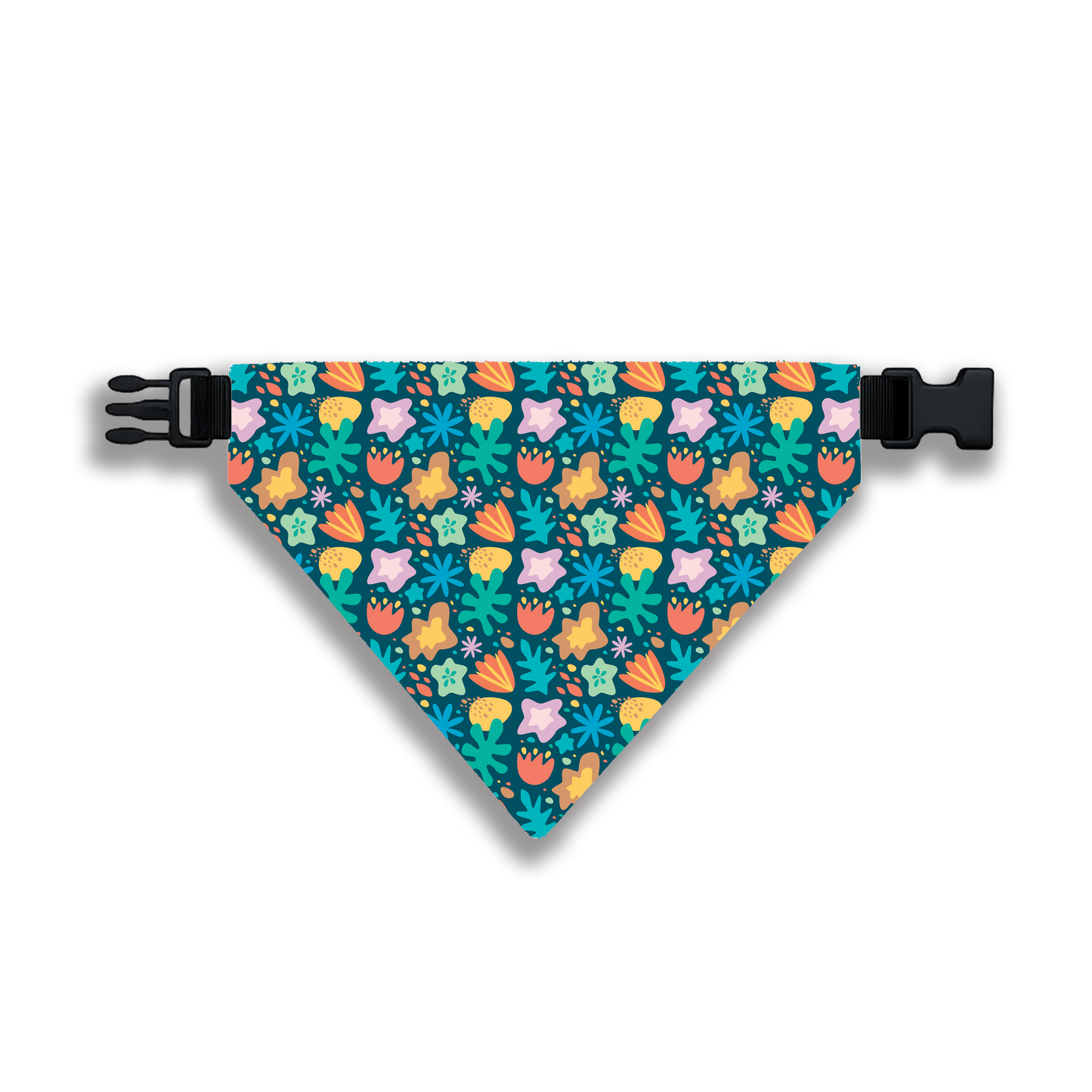 Pet Bandana: Green Flowers