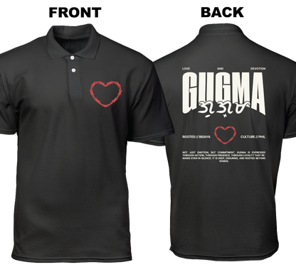 Cotton Polo Shirt: Gugma (Front and Back)